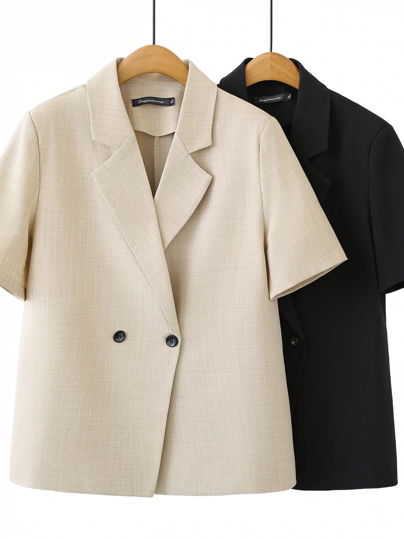 Casual Style plus Size Short Sleeve Suit Jacket Two Buttons Design Summer New Arrival Women's Fashion Outerwear Polyester Fiber
Casual Style plus Size Short Sleeve Suit Jacket Two Buttons Design Summer New Arrival Women's Fashion Outerwear Polyester Fiber