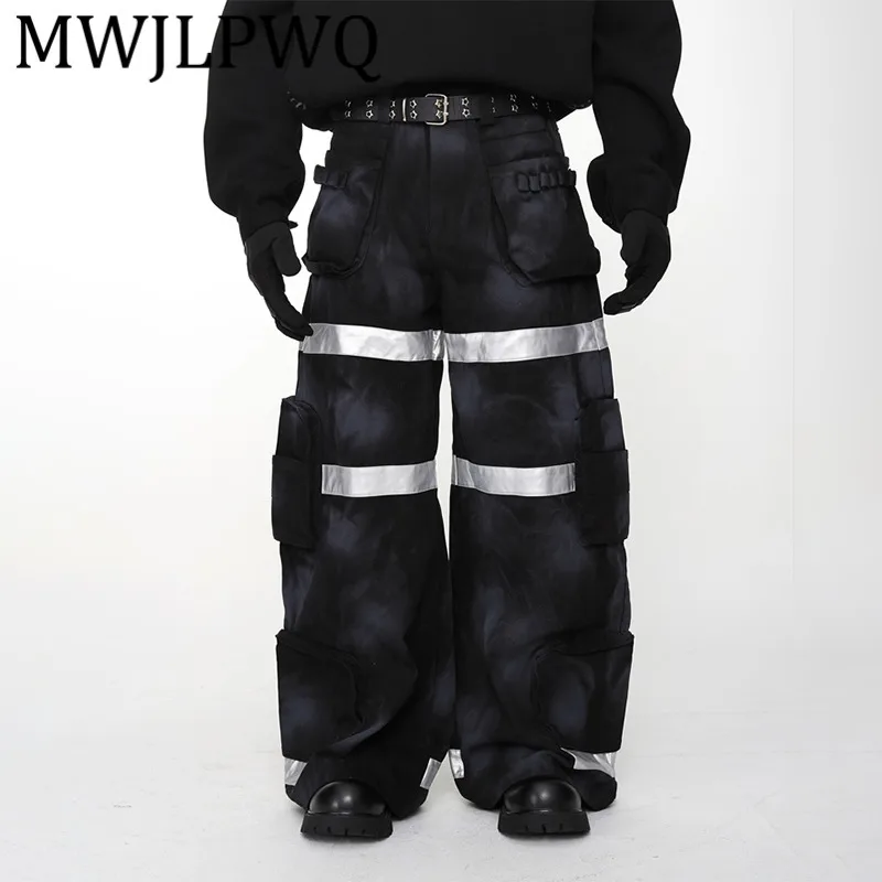 MWJLPWQ Street Dark Dirty Dye Reflective Design Wide-Leg Jeans Male Multi-Pocket Contrast Color Niched Men Casual Trousers 11809
MWJLPWQ Street Dark Dirty Dye Reflective Design Wide-Leg Jeans Male Multi-Pocket Contrast Color Niched Men Casual Trousers 11809