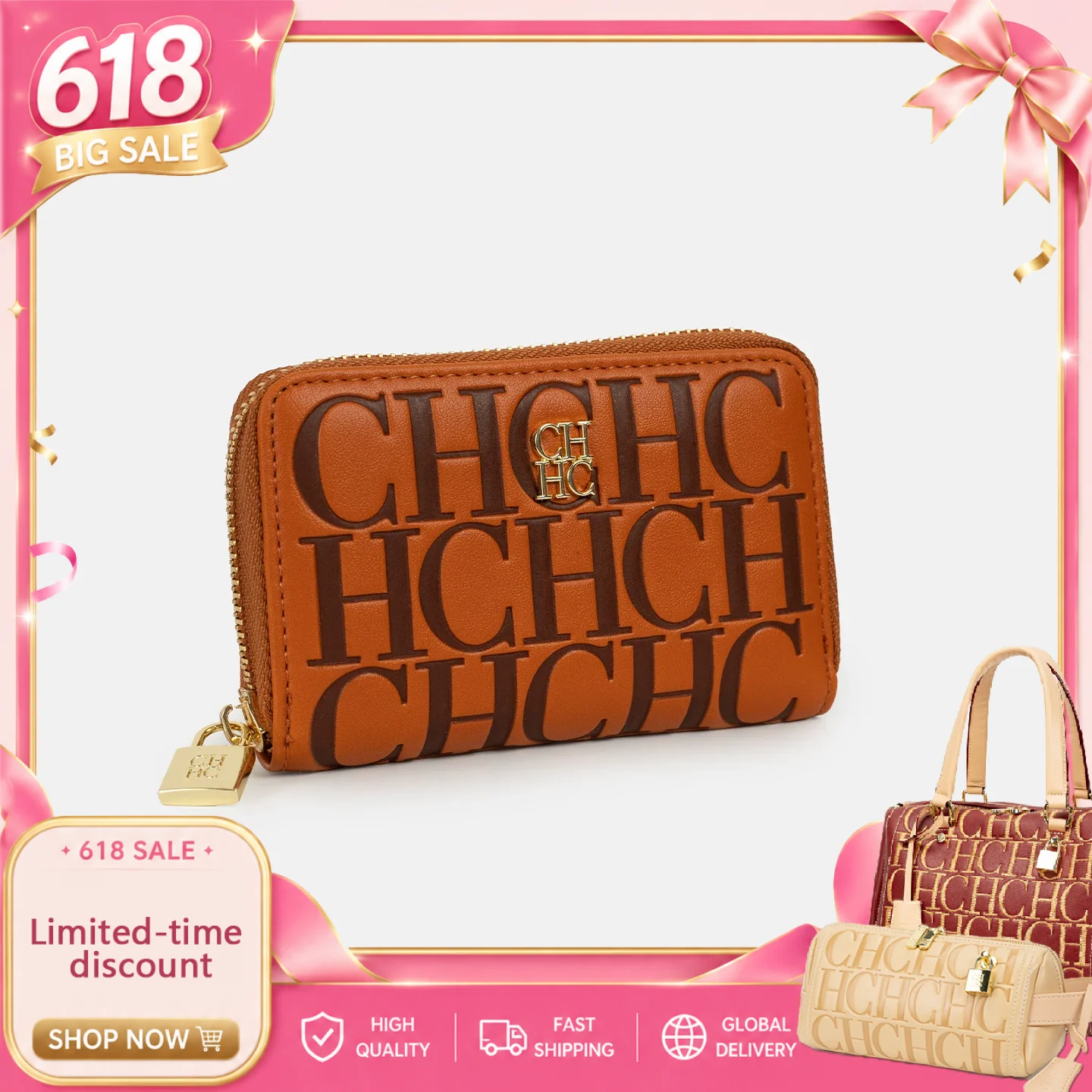 Women's Solid Color Short Wallet Embossed Logo High-end PULeather Zipper Wallet Fashionable Daily Essential
Women's Solid Color Short Wallet Embossed Logo High-end PULeather Zipper Wallet Fashionable Daily Essential