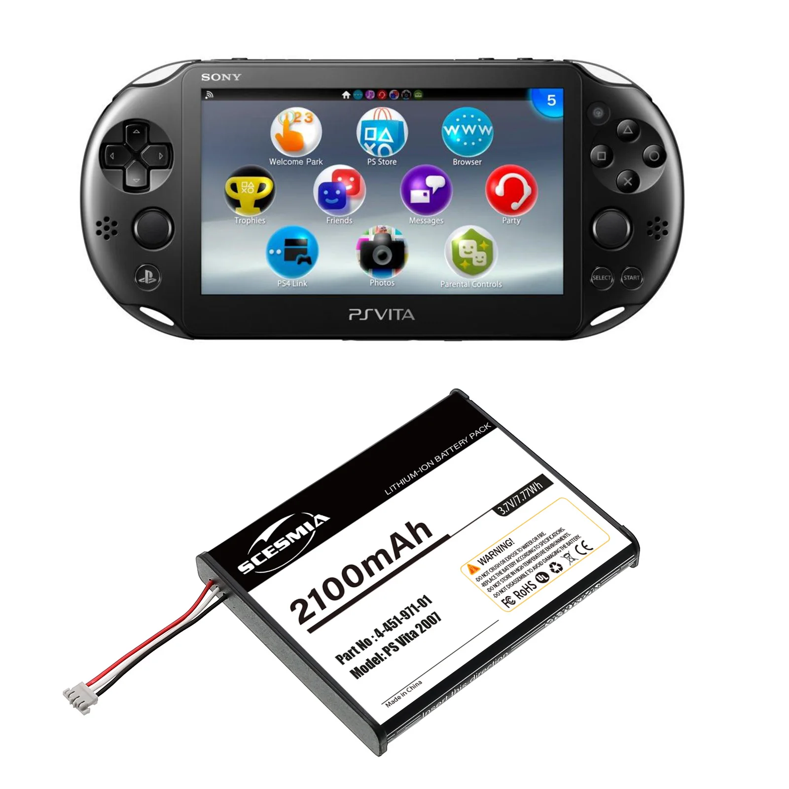 Game Console Battery for Sony PS Vita 2007 PSV 2000 PCH-2007 Part Number SP86R 4-451-971-01 2100mAh
Game Console Battery for Sony PS Vita 2007 PSV 2000 PCH-2007 Part Number SP86R 4-451-971-01 2100mAh