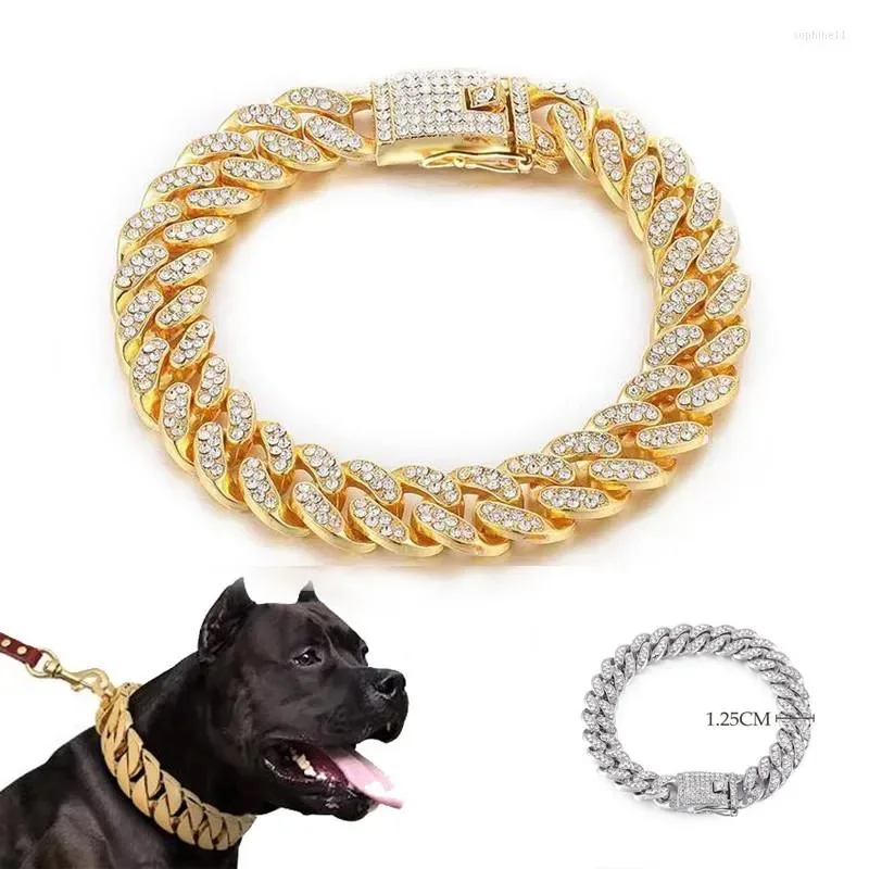 Dog Collars Cat Chain Collar With Diamond Luxury Metal Material 1.25cm Width Perro Rap Hip Hop Cuban Pet Jewelry Supplies
Dog Collars Cat Chain Collar With Diamond Luxury Metal Material 1.25cm Width Perro Rap Hip Hop Cuban Pet Jewelry Supplies