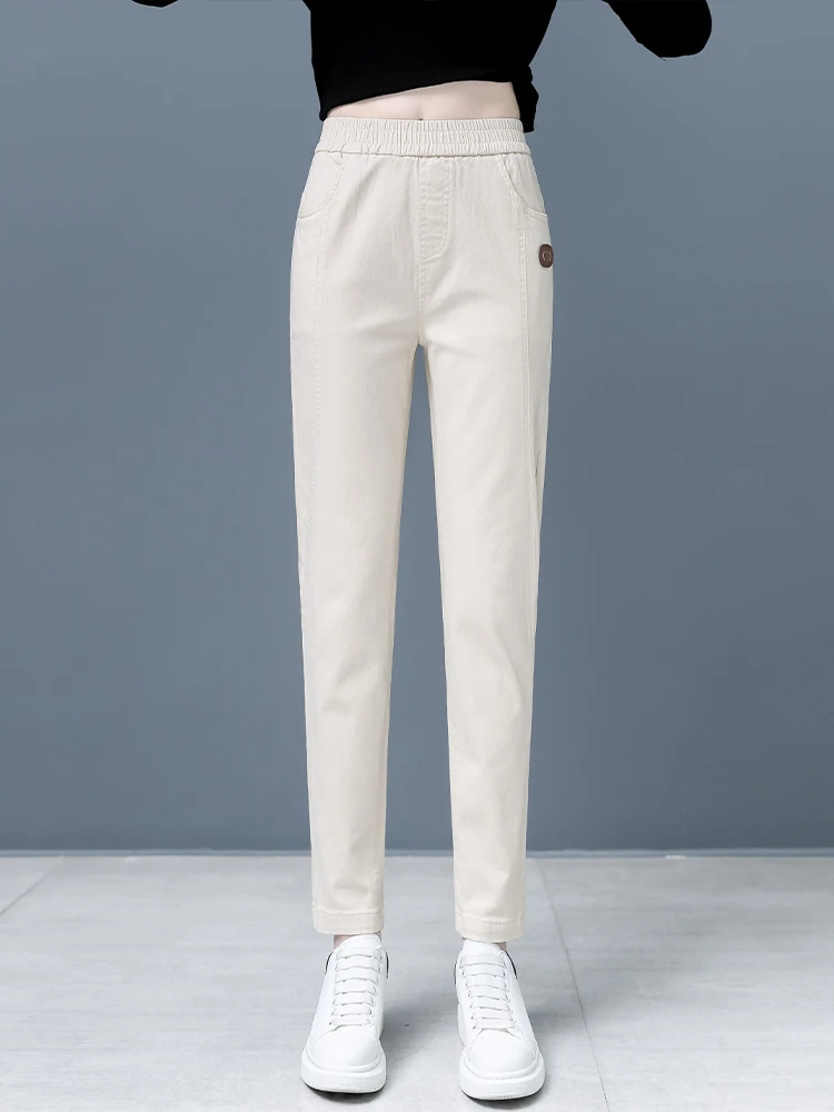 High Waist Loose Fit Casual Harlan Jeans Women's Spring Autumn New Style Elastic Waist Nine-Piece Pants Slimming Loose Jeans
High Waist Loose Fit Casual Harlan Jeans Women's Spring Autumn New Style Elastic Waist Nine-Piece Pants Slimming Loose Jeans