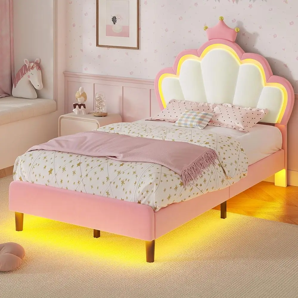 Двуспальная кровать с LED-подсветкой и регулируемой платформой, без пружинного блока, розовая, для девочек
Двуспальная кровать с LED-подсветкой и регулируемой платформой, без пружинного блока, розовая, для девочек