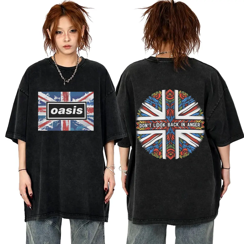 Washed Vintage O-Oasis Don't Look Back in Anger Graphic T-shirt Men Women Clothing Classic Rock Oversized Short Sleeve T Shirts
Washed Vintage O-Oasis Don't Look Back in Anger Graphic T-shirt Men Women Clothing Classic Rock Oversized Short Sleeve T Shirts