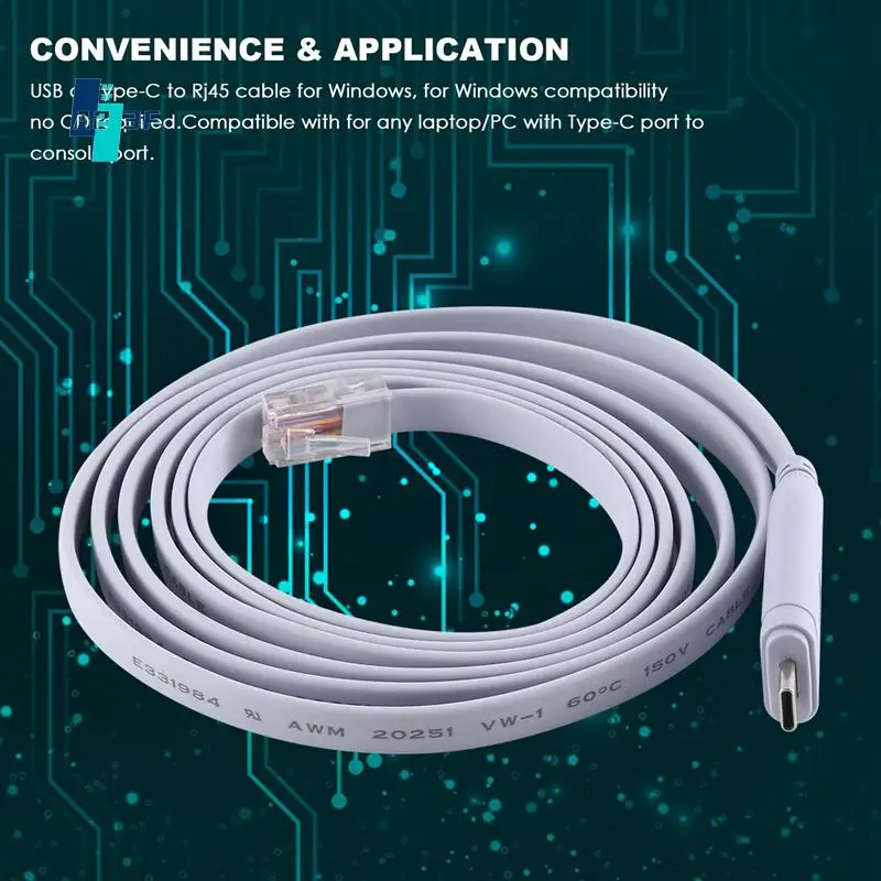 A23F-USB TO Type C Console Configuration Cable Type C To RJ45 Serial Router Debugging Cable
A23F-USB TO Type C Console Configuration Cable Type C To RJ45 Serial Router Debugging Cable