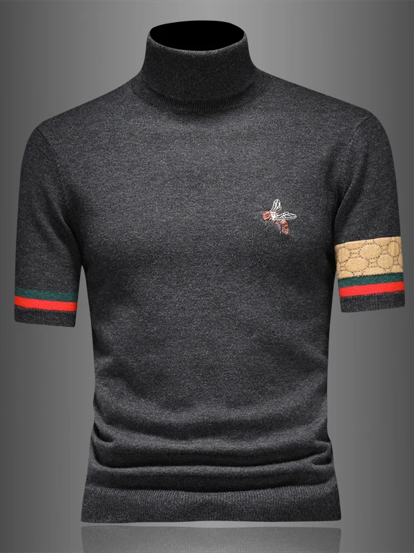 Утепленный вязаный шерстяной свитер с вышивкой пчелы, с высоким воротником, мужской, модный брендовый базовый слой, осень-зима, новинка
Утепленный вязаный шерстяной свитер с вышивкой пчелы, с высоким воротником, мужской, модный брендовый базовый слой, осень-зима, новинка