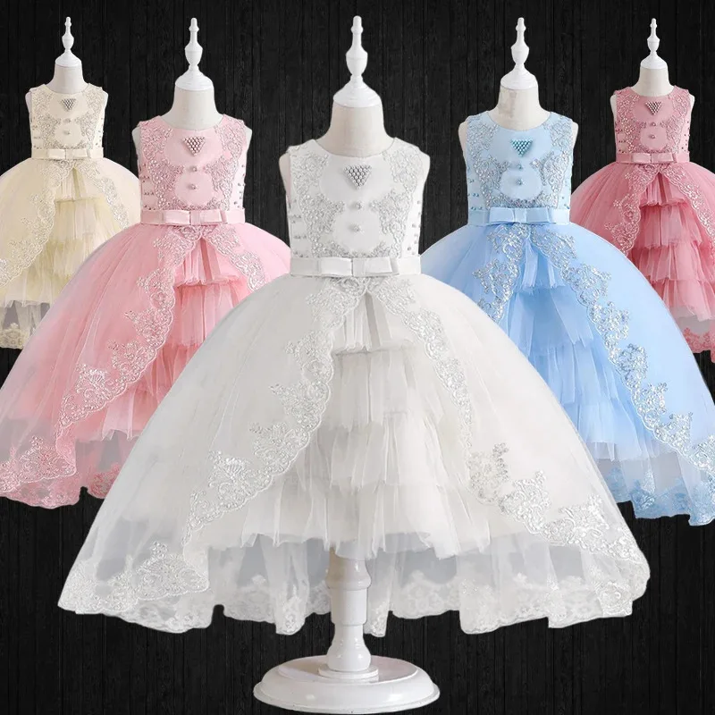 Formal Young Girl Embroidered Beaded Lace Flower Dress Pageant Children's Occasion Tiered Fluffy Floor Length Cocktail Dresses
Formal Young Girl Embroidered Beaded Lace Flower Dress Pageant Children's Occasion Tiered Fluffy Floor Length Cocktail Dresses