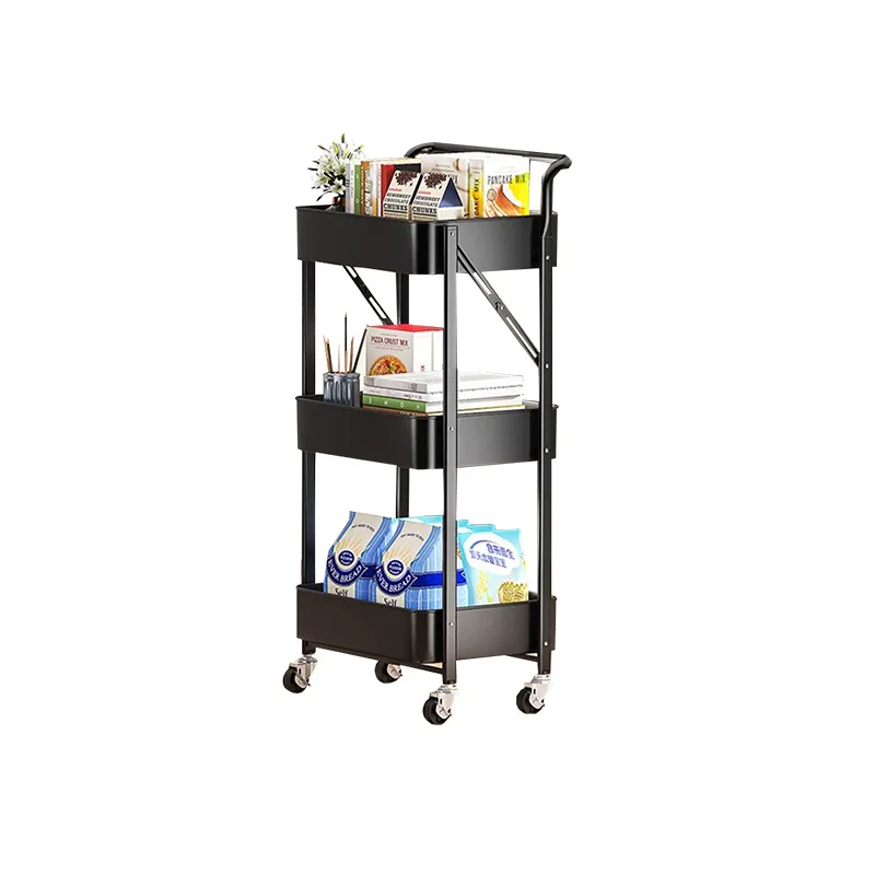 Installation-free folding trolley, kitchen multi-layer floor storage rack, bedroom mobile storage rack, bookshelf
Installation-free folding trolley, kitchen multi-layer floor storage rack, bedroom mobile storage rack, bookshelf