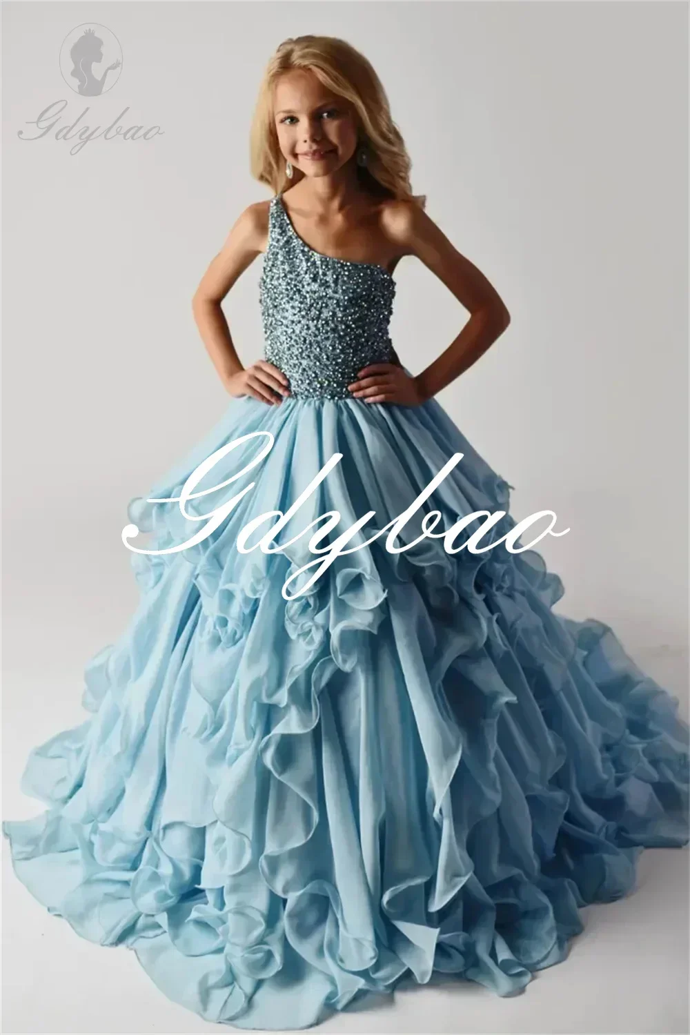 Customized Luxury Flower Girl Dresses For Wedding Beading One Shoulder Layered Gorgeous Princess Quinceanera Evening Party Gown
Customized Luxury Flower Girl Dresses For Wedding Beading One Shoulder Layered Gorgeous Princess Quinceanera Evening Party Gown