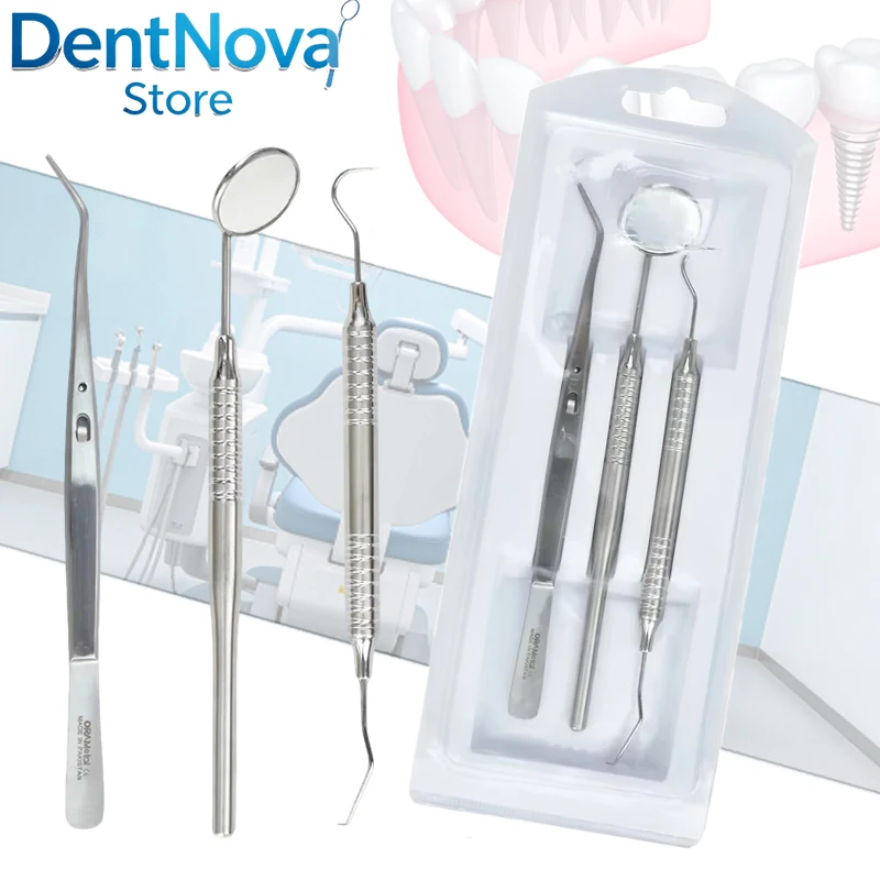 Dental Calculus Remover Tools 3Pcs Stainless Steel Tartar Plaque Scraper Teeth Cleaning Set Professional Kit
Dental Calculus Remover Tools 3Pcs Stainless Steel Tartar Plaque Scraper Teeth Cleaning Set Professional Kit