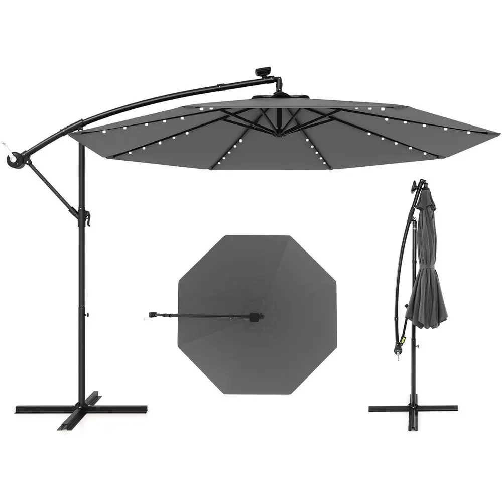10ft Outdoor Patio Umbrella with 40 LED Lights, 8 Ribs, Easy Adjustment & Crank, Polyester Canopy, Suitable for Yard, Garden, Be
10ft Outdoor Patio Umbrella with 40 LED Lights, 8 Ribs, Easy Adjustment & Crank, Polyester Canopy, Suitable for Yard, Garden, Be