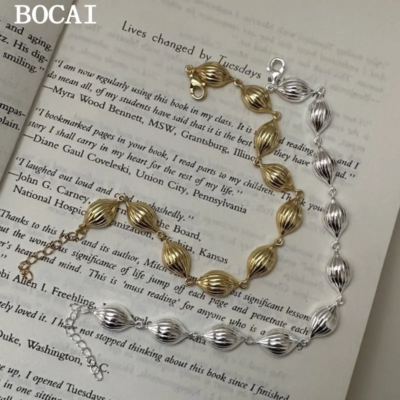 BOCAI S925 Стерлингового Серебра Стильный и персонализированный браслет-ракушка женский подарок
BOCAI S925 Стерлингового Серебра Стильный и персонализированный браслет-ракушка женский подарок
