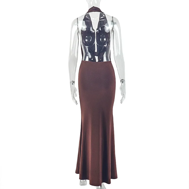 Women's Fashion Strap Loose Bag Hip Skirt Open Back Hanging Neck Home Leisure Folded Long Dress
Women's Fashion Strap Loose Bag Hip Skirt Open Back Hanging Neck Home Leisure Folded Long Dress
