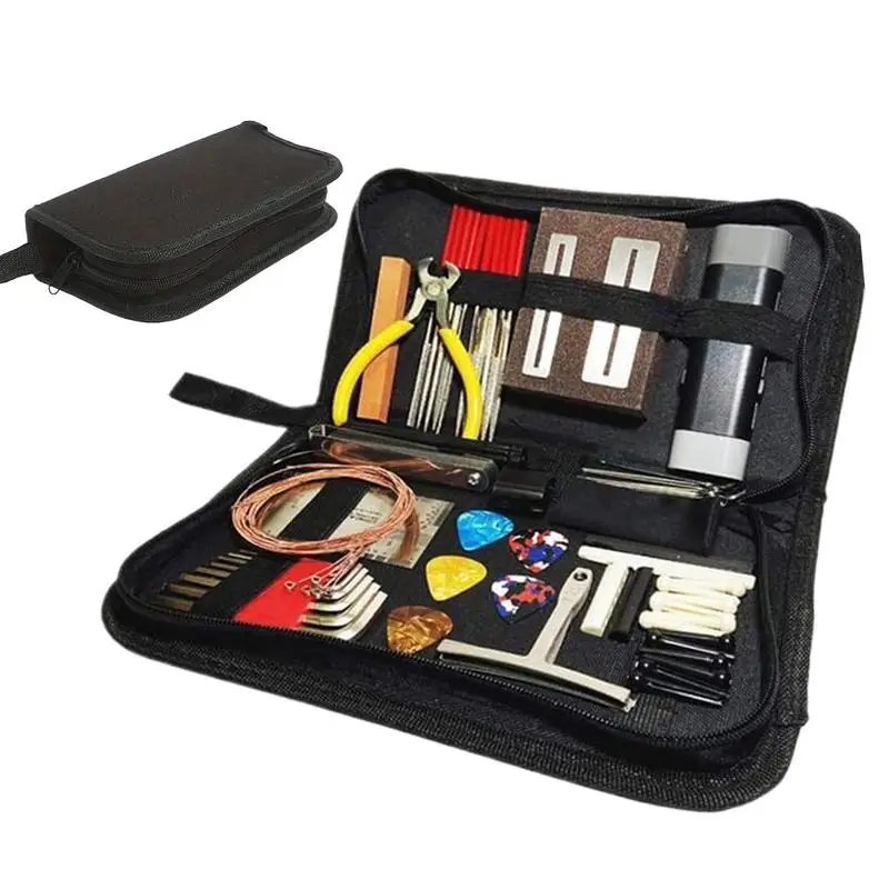 Guitar Setup Kit 72X Repairing Maintenance Tool Kit With Carry Bag String Instrument Care Set For Musicians Includes Strings
Guitar Setup Kit 72X Repairing Maintenance Tool Kit With Carry Bag String Instrument Care Set For Musicians Includes Strings