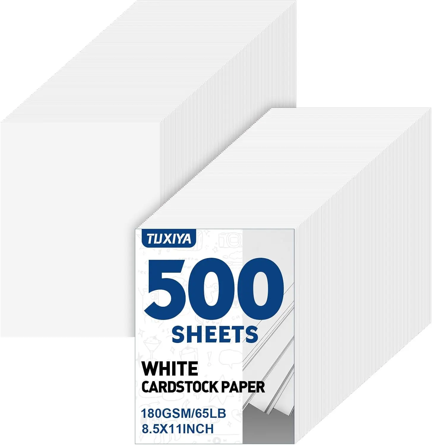 500 Sheets 8.5x11 White Cardstock 180GSM for Art, Invitations & Crafts
500 Sheets 8.5x11 White Cardstock 180GSM for Art, Invitations & Crafts