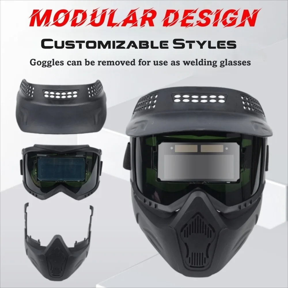 High Quality Auto Darkening Welding Glasses with Brim Design Detachable Welder Mask Impact Resistant Split Type Face Protector
High Quality Auto Darkening Welding Glasses with Brim Design Detachable Welder Mask Impact Resistant Split Type Face Protector
