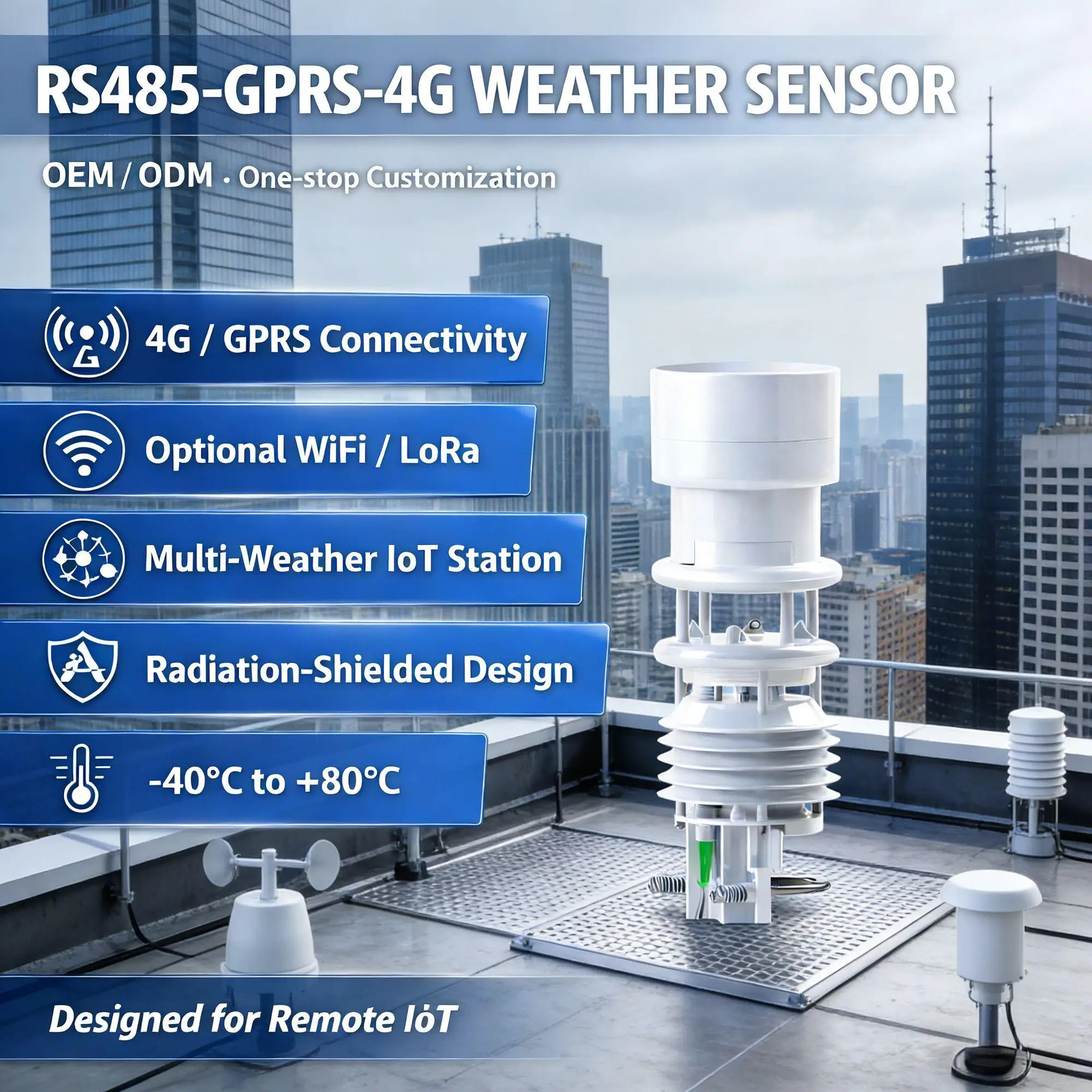 2026 CE Integrated RS485 Multi-Gas CO2 PM2.5 PM10 Ultrasonic Automatic Weather Station Temp Pressure Sensor Environmental Monito
2026 CE Integrated RS485 Multi-Gas CO2 PM2.5 PM10 Ultrasonic Automatic Weather Station Temp Pressure Sensor Environmental Monito