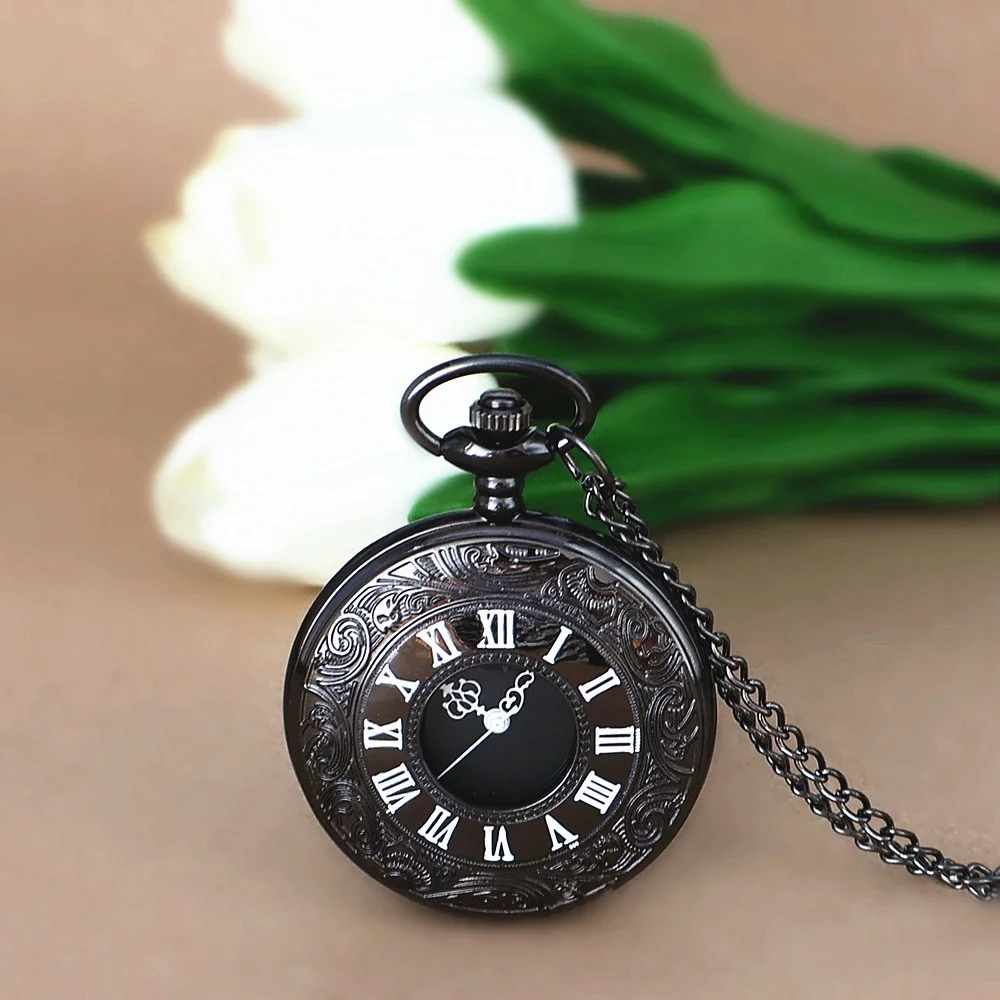 Large Black Case Black Face Pocket Watch Classic Skeleton Design Diameter 47mm Chain Watch Roman Numeral Pocket Watch Couple Chain Watch Friendship Pocket Watch
Large Black Case Black Face Pocket Watch Classic Skeleton Design Diameter 47mm Chain Watch Roman Numeral Pocket Watch Couple Chain Watch Friendship Pocket Watch
