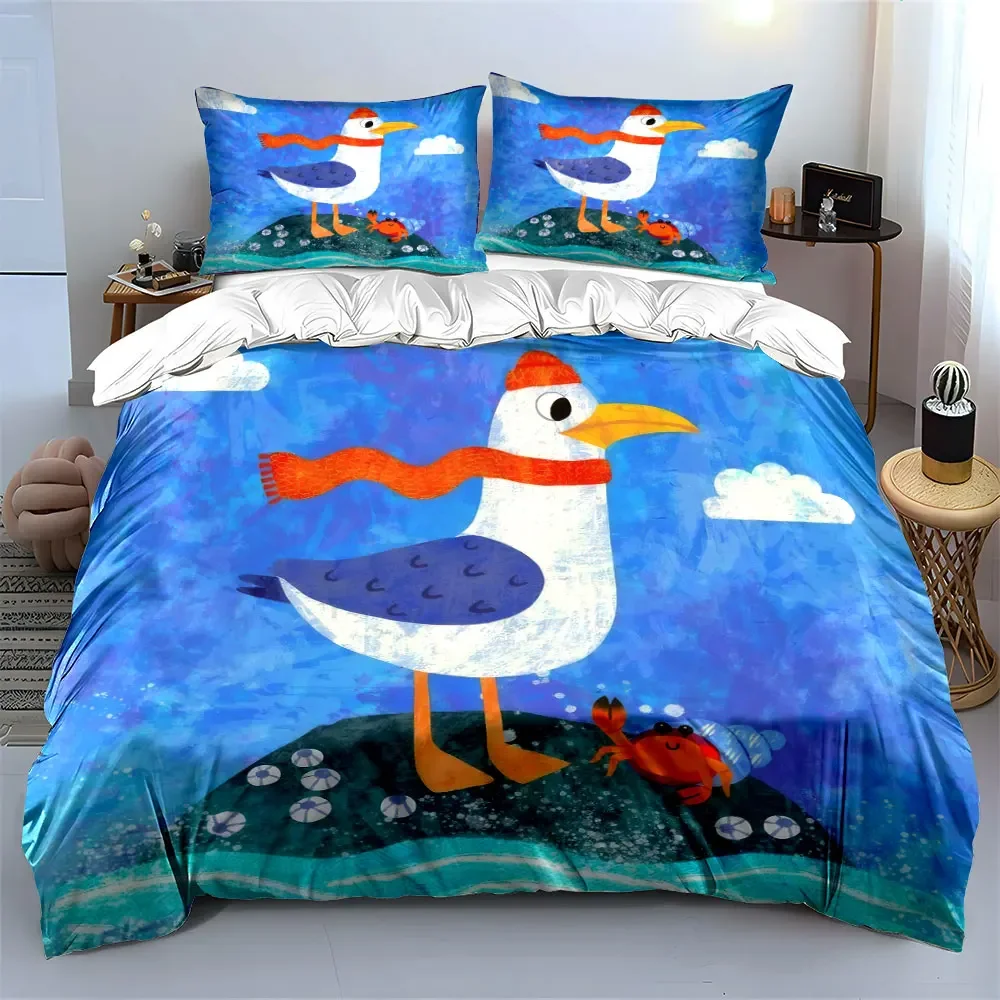 Seagull and Crab Decorative Set Soft Comfortable Duvet Cover Bedding Set Included 1*Duvet Cover & 2*Pillowcases, gift
Seagull and Crab Decorative Set Soft Comfortable Duvet Cover Bedding Set Included 1*Duvet Cover & 2*Pillowcases, gift