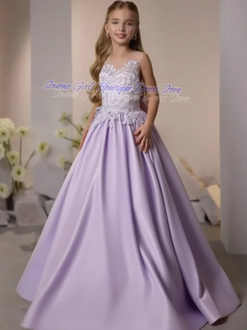 Elegant Lavender Princess Wedding Flower Girl Dress Sweetheart Sleeveless A Line Floor Length First Communion Dresses Customized
Elegant Lavender Princess Wedding Flower Girl Dress Sweetheart Sleeveless A Line Floor Length First Communion Dresses Customized