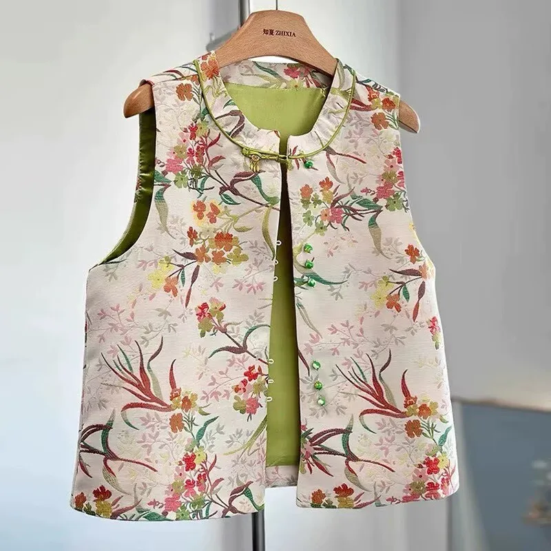 Women's Jackets Women's Vest High-end Chinese Tang Suit Vest Women's Spring Light National Style Retro Jacquard Vest Tank Coat
Women's Jackets Women's Vest High-end Chinese Tang Suit Vest Women's Spring Light National Style Retro Jacquard Vest Tank Coat