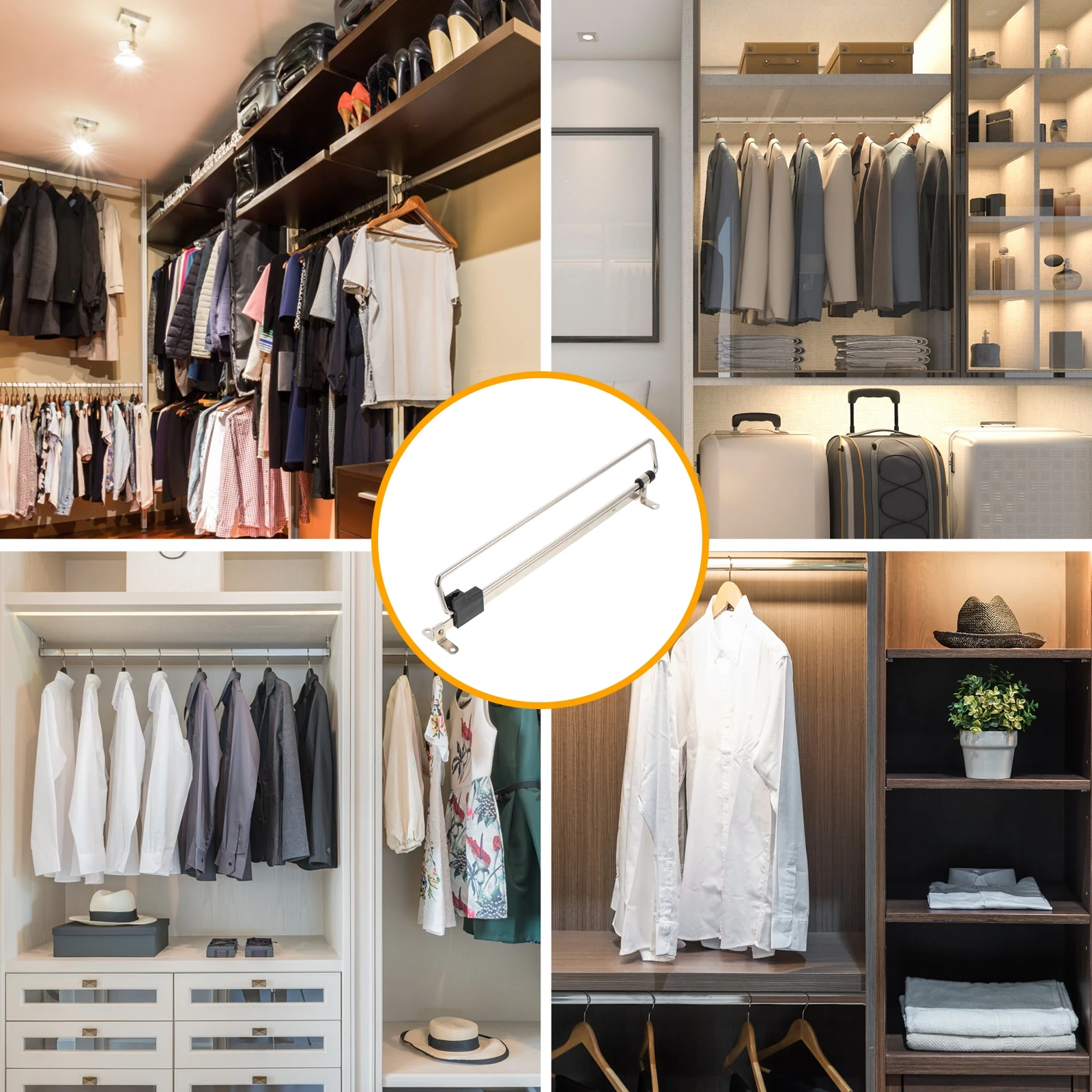 1 set Telescopic Clothes Hanger Rack 45CM Silver Iron Material Expandable Storage Organizer Bathroom Home Travel Pole
1 set Telescopic Clothes Hanger Rack 45CM Silver Iron Material Expandable Storage Organizer Bathroom Home Travel Pole