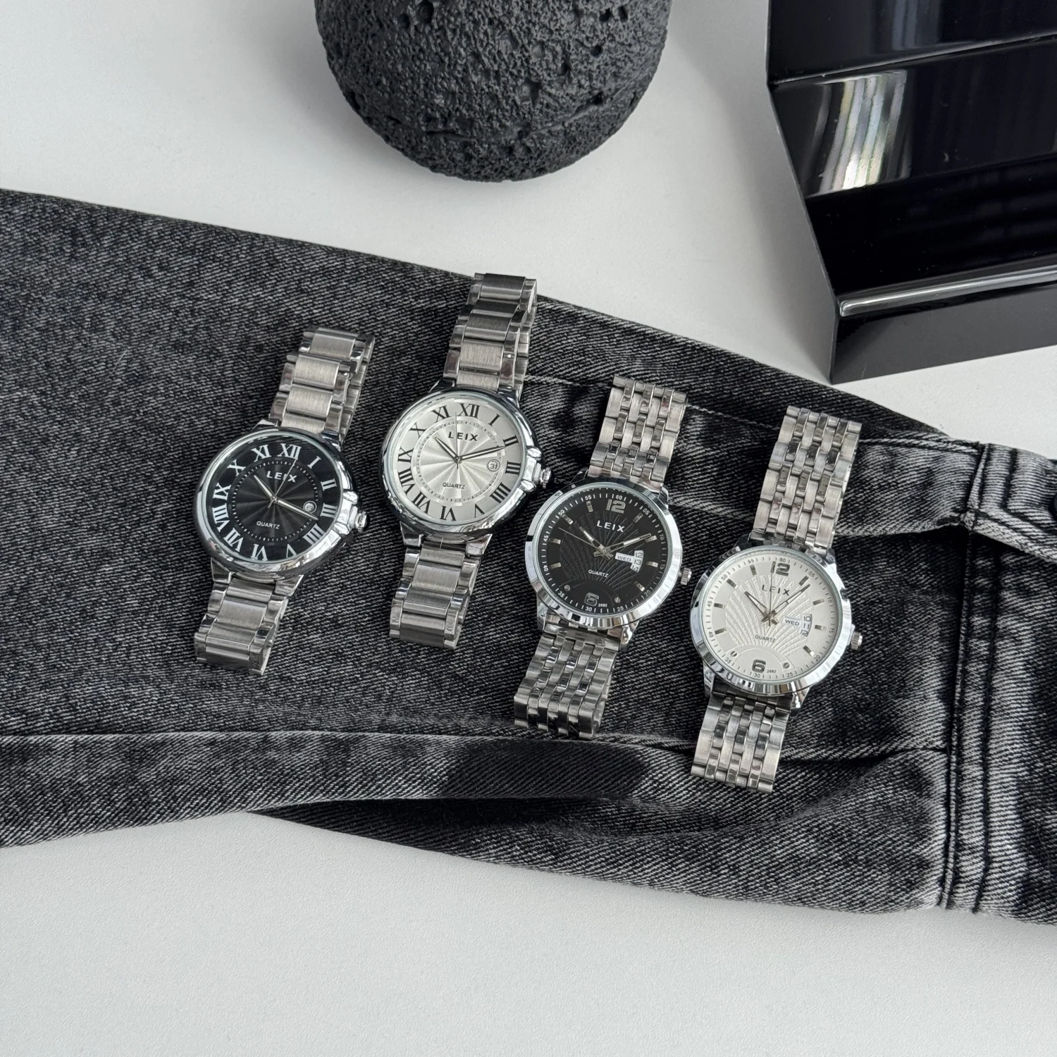 Elegant Men's Watches Roman Scale Analog Quartz Watch For Men Stainless Steel Silver Calendar Wristwatch Gifts Clock Montre
Elegant Men's Watches Roman Scale Analog Quartz Watch For Men Stainless Steel Silver Calendar Wristwatch Gifts Clock Montre