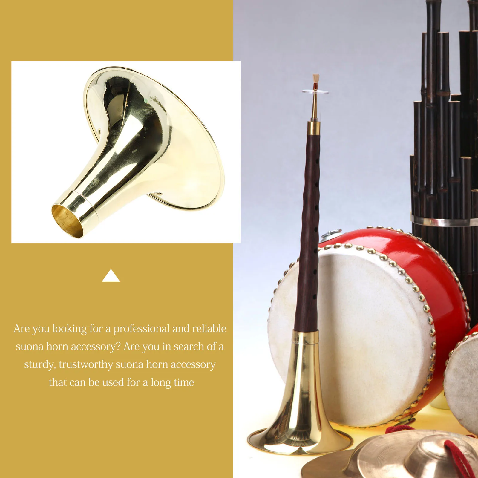 Suona Bowl Ethnic Wind Instrument Mouthpieces Cleaning Music Accessory Horn Part Sound Amplifier Nationality
Suona Bowl Ethnic Wind Instrument Mouthpieces Cleaning Music Accessory Horn Part Sound Amplifier Nationality