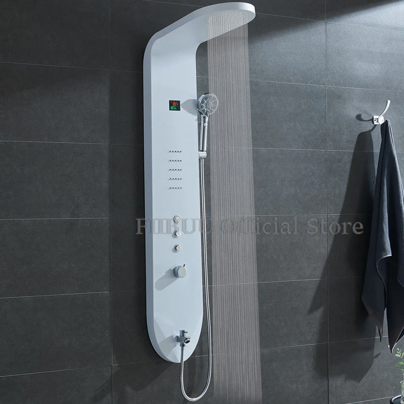 Shower Set For Bathroom Thermostatic Digital Display Shower Set Wall Mounted Pressurized Top Nozzle Shower Head Shower Room
Shower Set For Bathroom Thermostatic Digital Display Shower Set Wall Mounted Pressurized Top Nozzle Shower Head Shower Room