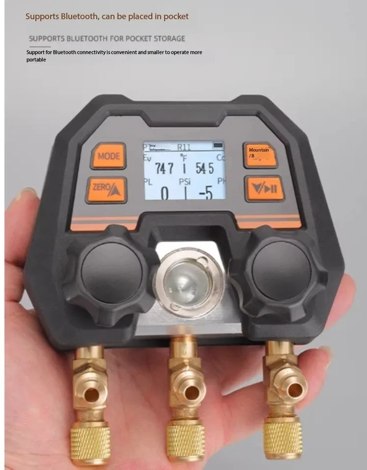 Smart Digital Automotive AC Refrigerant Pressure Gauge with Bluetooth APP, Fluorine Adding Meter for Vehicle Air Conditioning
Smart Digital Automotive AC Refrigerant Pressure Gauge with Bluetooth APP, Fluorine Adding Meter for Vehicle Air Conditioning