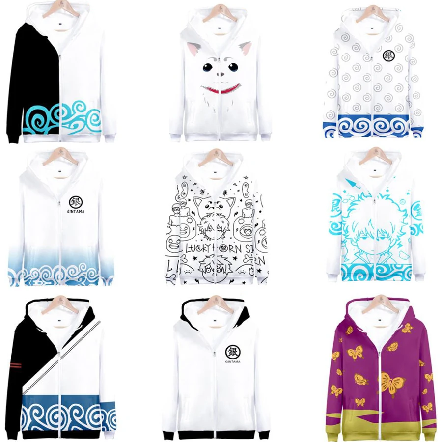 Anime Gintama Cosplay Costume Sakata Gintoki Kagura Shinsengumi Elizabeth Sadaharu Unisex 3D Hoodie Zipper Hooded Sweatshirts
Anime Gintama Cosplay Costume Sakata Gintoki Kagura Shinsengumi Elizabeth Sadaharu Unisex 3D Hoodie Zipper Hooded Sweatshirts