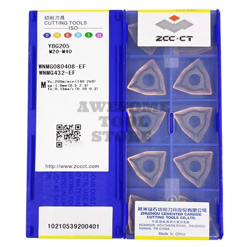 ZCCCT Original WNMG080408-EF Carbide Insert CNC Cutting Tools YBG202 YBG205 YBM215 YBM253 for Metalworking And Machining
ZCCCT Original WNMG080408-EF Carbide Insert CNC Cutting Tools YBG202 YBG205 YBM215 YBM253 for Metalworking And Machining