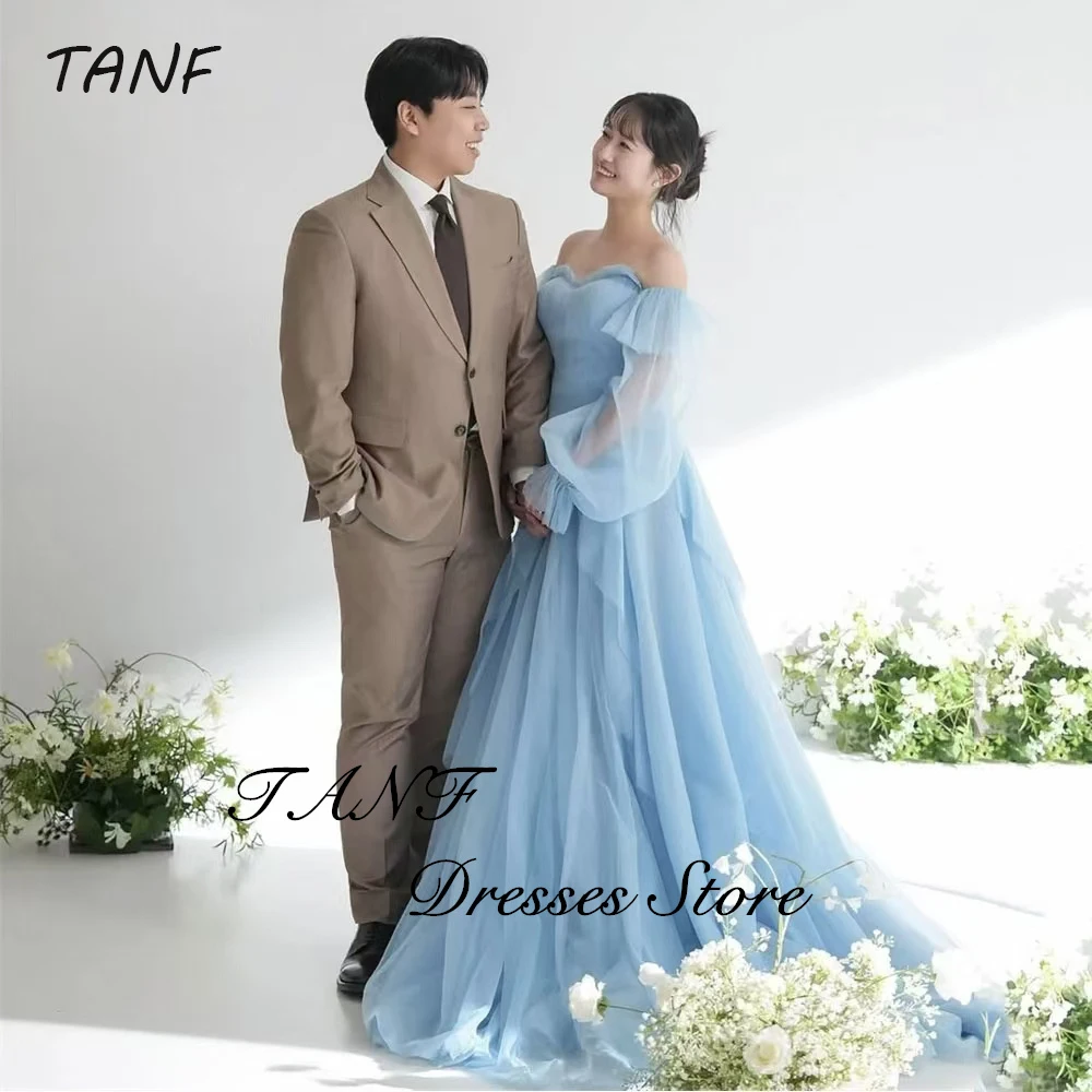 TAFN Fairy Sky Blue Korea Wedding Dresses Off Shoulder Long Puff Sleeves Bridal Gown Photos Shoot Garden Evening Dresses Customi
TAFN Fairy Sky Blue Korea Wedding Dresses Off Shoulder Long Puff Sleeves Bridal Gown Photos Shoot Garden Evening Dresses Customi