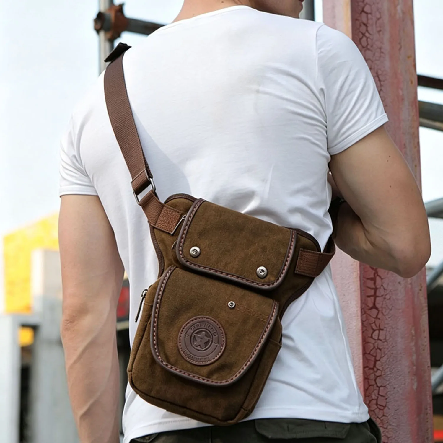Men's Retro Canvas Crossbody Bag, Multifunctional Waist Bag, Leg Bag, Casual Bag, Daily Commuting Travel Backpack, Small Backpack for Outings
Men's Retro Canvas Crossbody Bag, Multifunctional Waist Bag, Leg Bag, Casual Bag, Daily Commuting Travel Backpack, Small Backpack for Outings