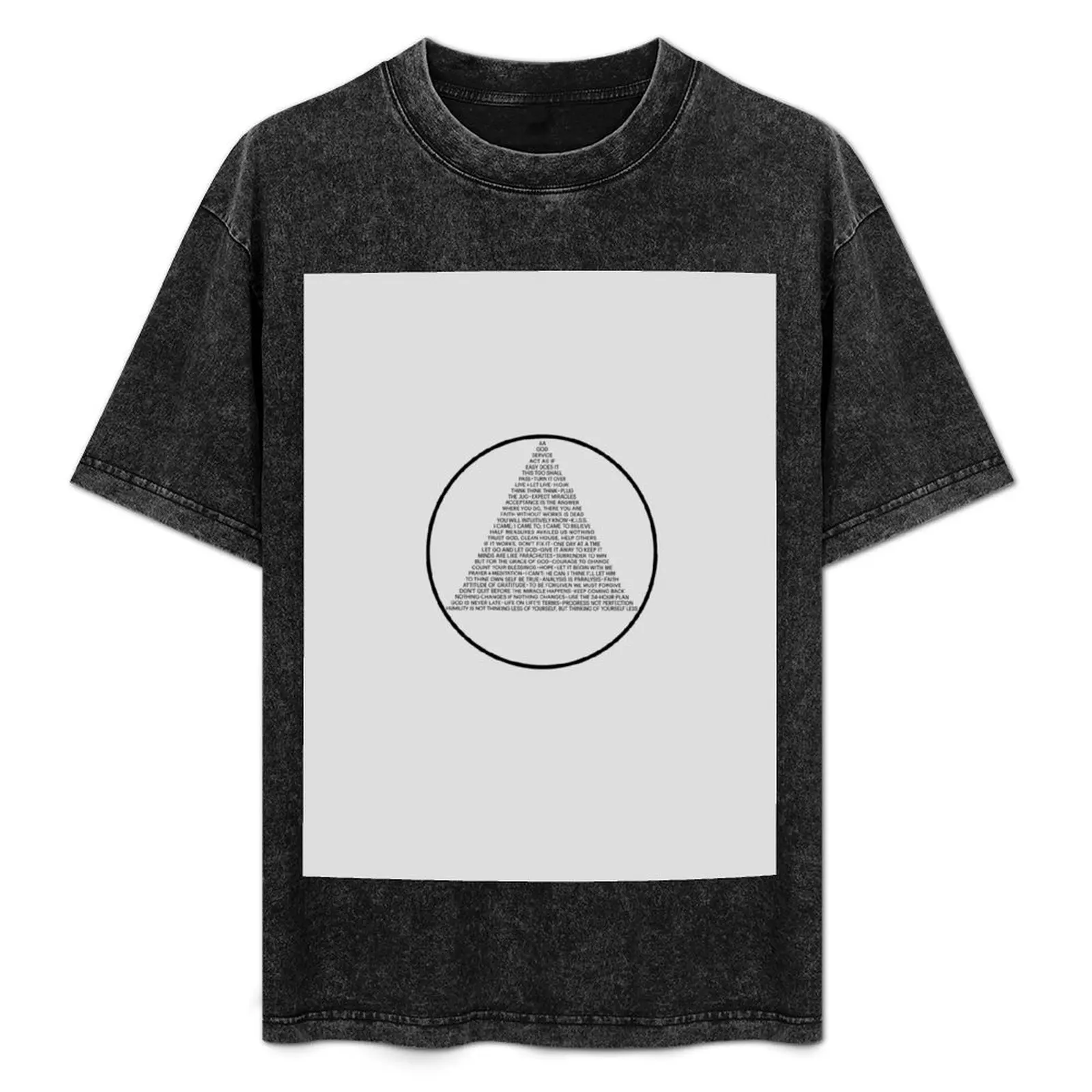 Alcoholics Anonymous Symbol in Slogans (A.A.) T-Shirt Daily Work Short Sleeve Top
Alcoholics Anonymous Symbol in Slogans (A.A.) T-Shirt Daily Work Short Sleeve Top