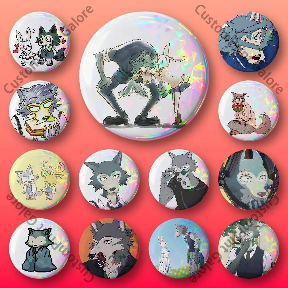 L-Legoshi B-Beastars Laser Film Badge Tinplate Brooch Lapel Pin HD Print Badge for Decoration DIY Accessories Gift
L-Legoshi B-Beastars Laser Film Badge Tinplate Brooch Lapel Pin HD Print Badge for Decoration DIY Accessories Gift