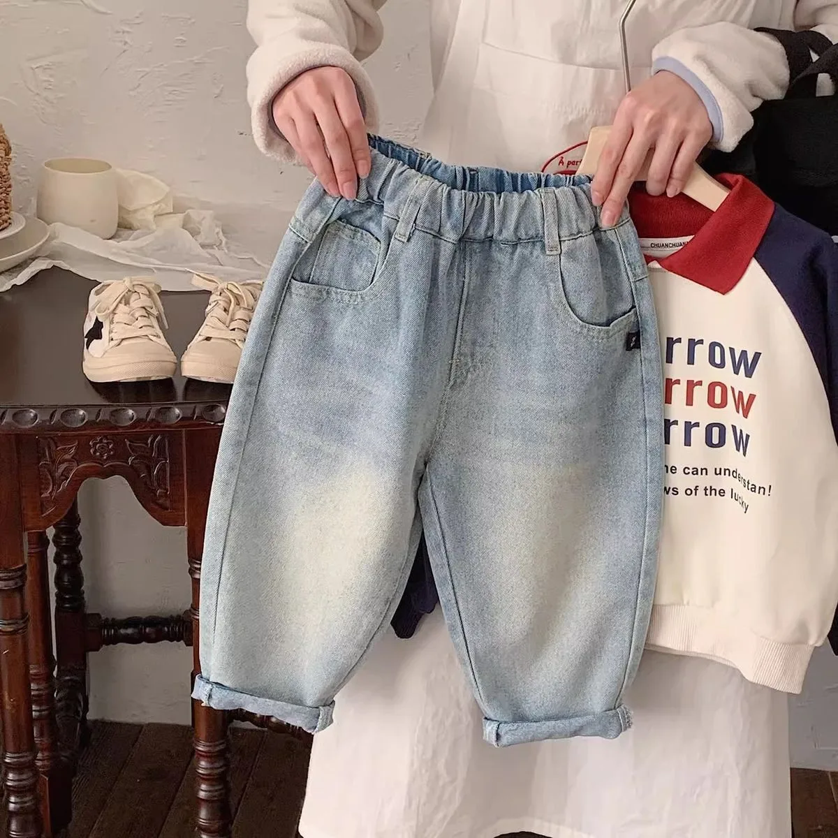 Children's Pants Spring and Autumn Style Boys and Girls Jeans Fashion Thin Style Girls Trousers 90-140CM
Children's Pants Spring and Autumn Style Boys and Girls Jeans Fashion Thin Style Girls Trousers 90-140CM
