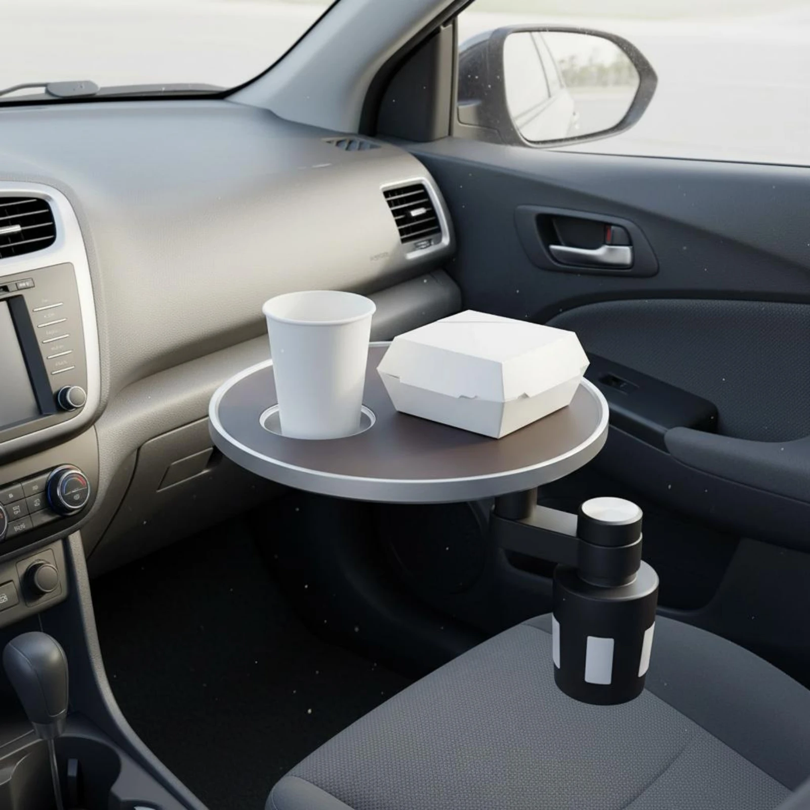 Front Seat Table 360-Degree Rotation Car Dining Tray Rotating Car Tray Easy to Install Space-Saving for Drivers, Travel
Front Seat Table 360-Degree Rotation Car Dining Tray Rotating Car Tray Easy to Install Space-Saving for Drivers, Travel