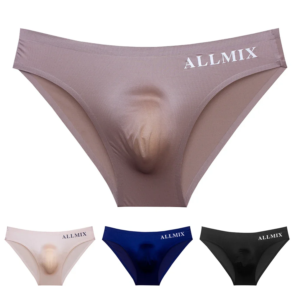 Men's Transparent Underwear Ice Silk Ball Pouch Panties Letter Seamless Ultra Thin Summer Breathable Low Waist Triangle Pants
Men's Transparent Underwear Ice Silk Ball Pouch Panties Letter Seamless Ultra Thin Summer Breathable Low Waist Triangle Pants
