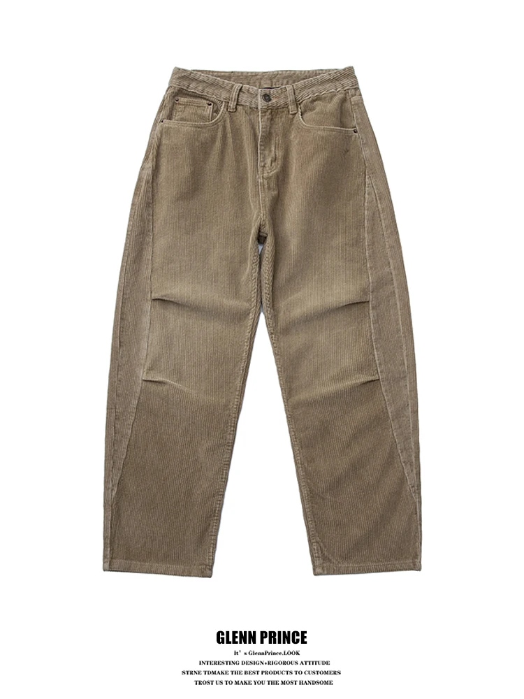 Мужские классические прямые брюки из вельвета ручной работы GPstudio в винтажном стиле, свободного кроя, для повседневной носки
Мужские классические прямые брюки из вельвета ручной работы GPstudio в винтажном стиле, свободного кроя, для повседневной носки