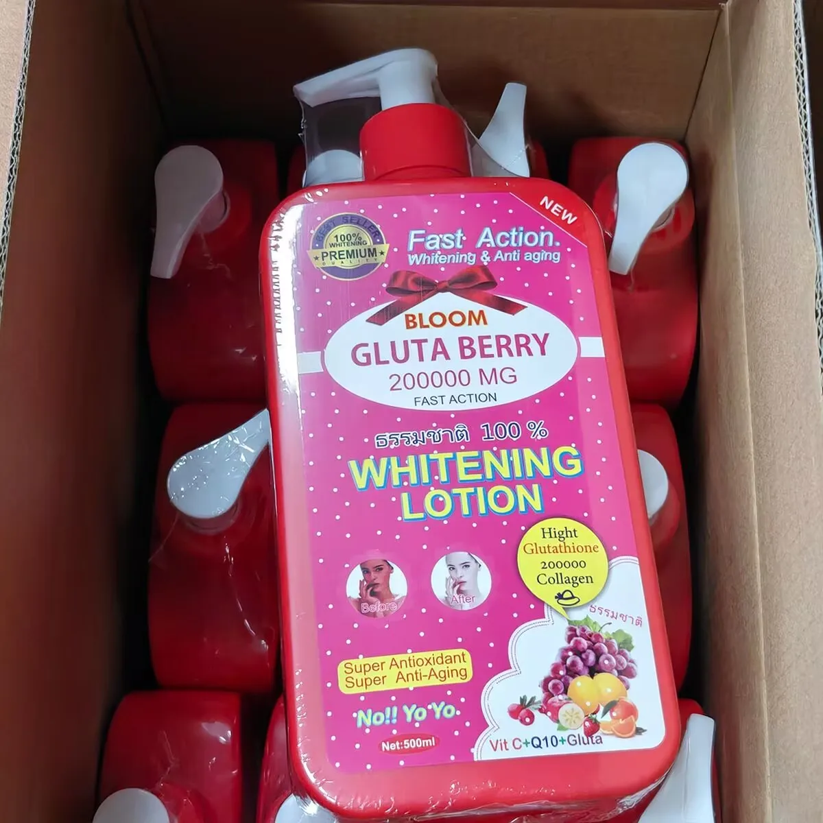 Bloom GluttBerry 200000Mg Fast Action Whitening Lotion Body Lotion 500g
Bloom GluttBerry 200000Mg Fast Action Whitening Lotion Body Lotion 500g