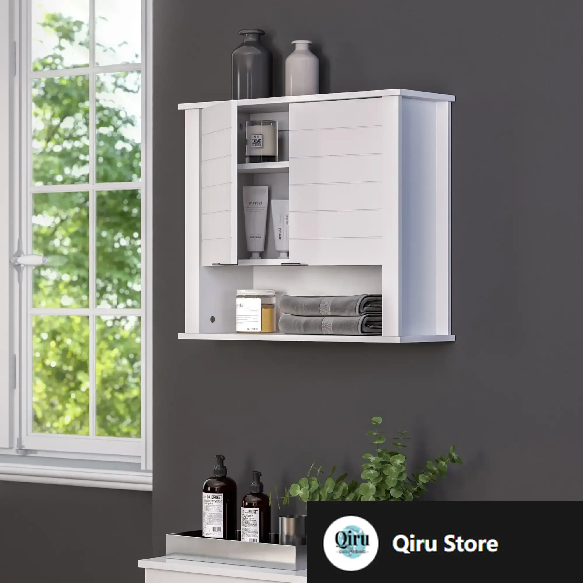 Madison Two-Door Bathroom and Laundry Wall Mount Storage Medicine Cabinet with Fixed and Adjustable Shelf - White
Madison Two-Door Bathroom and Laundry Wall Mount Storage Medicine Cabinet with Fixed and Adjustable Shelf - White