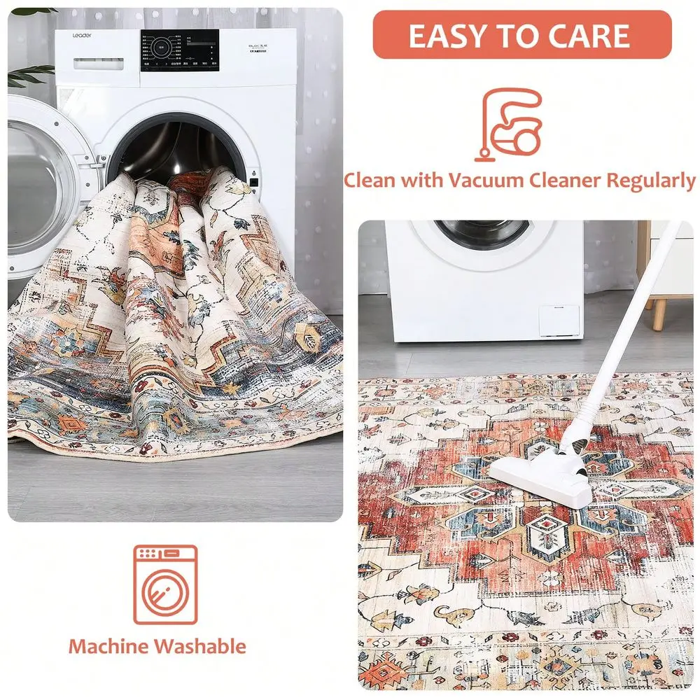 Floral Medallion Orange Area Rug Large Rugs For Living Room Boho Washable Oriental Floor Accent Rug Throw Rug Stain Resistant L
Floral Medallion Orange Area Rug Large Rugs For Living Room Boho Washable Oriental Floor Accent Rug Throw Rug Stain Resistant L