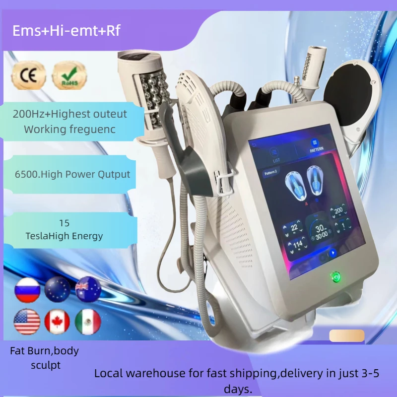 6500 Вт EMS MYOslim Sculpt Machine 200 Гц Скульптурная электромагнитная форма для похудения Стимуляция мышц Терапия для похудения MYOslim
6500 Вт EMS MYOslim Sculpt Machine 200 Гц Скульптурная электромагнитная форма для похудения Стимуляция мышц Терапия для похудения MYOslim