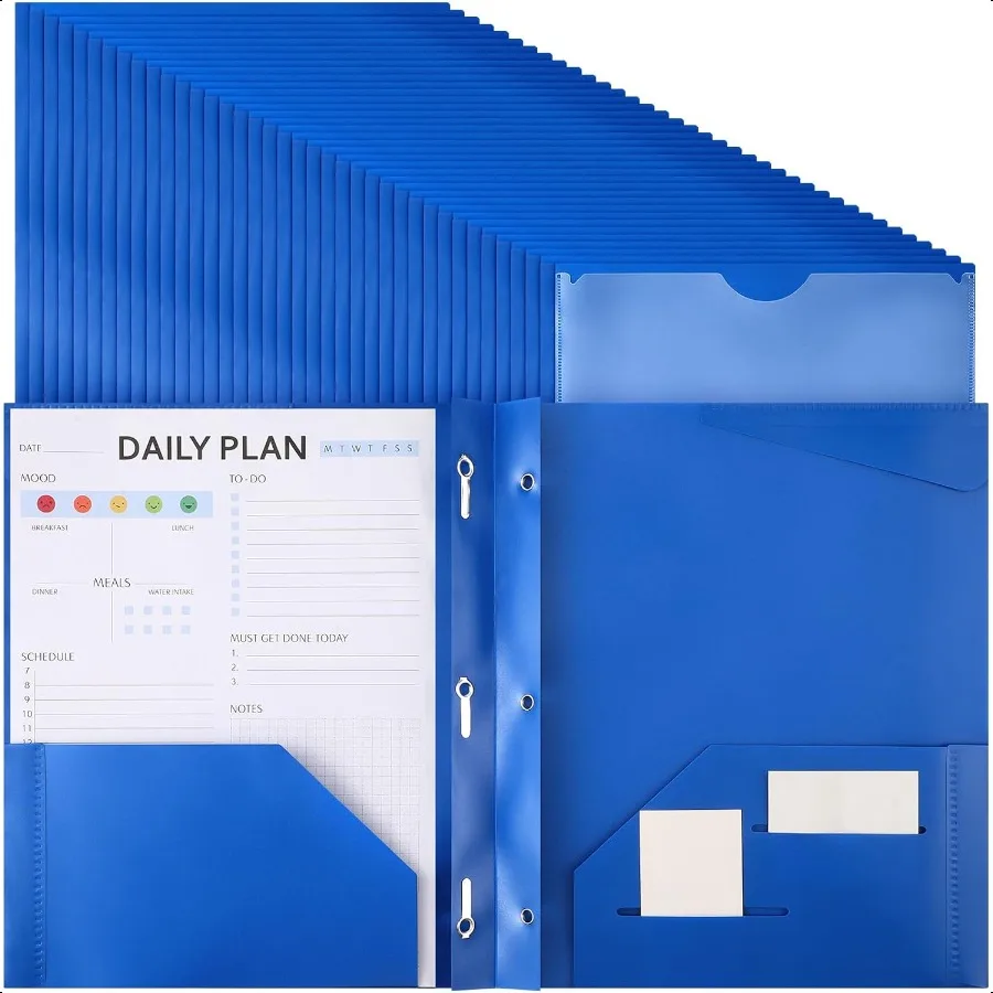 48 Pack Plastic Folders with 3 Prongs Bulk Heavy Duty Folders with Clear Front Pockets and Card Slots Folders with Fasteners Fi
48 Pack Plastic Folders with 3 Prongs Bulk Heavy Duty Folders with Clear Front Pockets and Card Slots Folders with Fasteners Fi