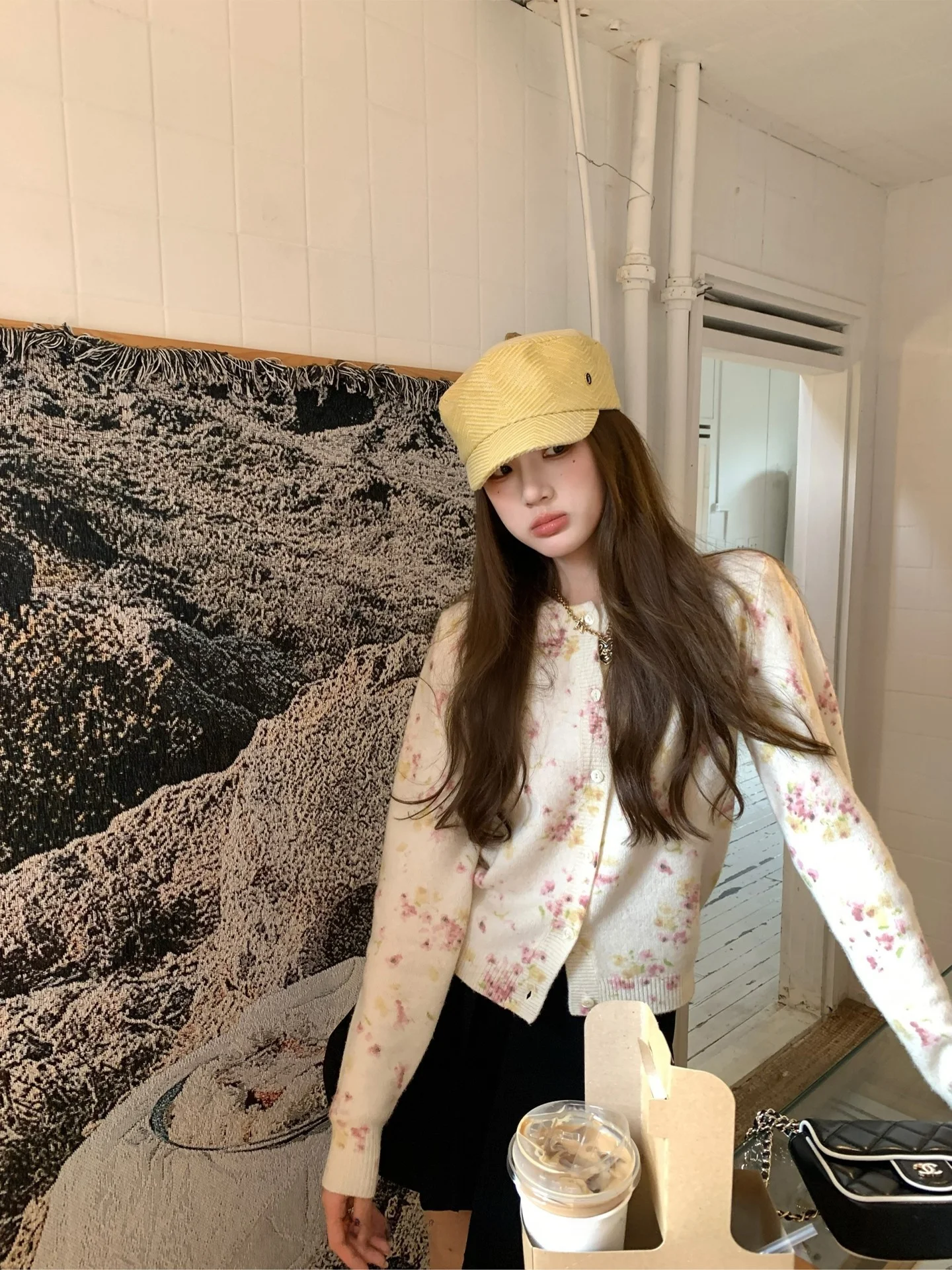 Aaaaxbbb Korean Sle Floral Knitted Open Cardigan Long Sve Women's Sweater Jaet Autumn Winter Slimming Ciwalk Warmth
Aaaaxbbb Korean Sle Floral Knitted Open Cardigan Long Sve Women's Sweater Jaet Autumn Winter Slimming Ciwalk Warmth