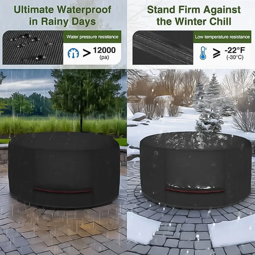 Round FirePit Cover - 50x50x24 Inch, Weatherproof Protection Fire -Pit Cover Round Stove Waterproof Cover Outdoor
Round FirePit Cover - 50x50x24 Inch, Weatherproof Protection Fire -Pit Cover Round Stove Waterproof Cover Outdoor