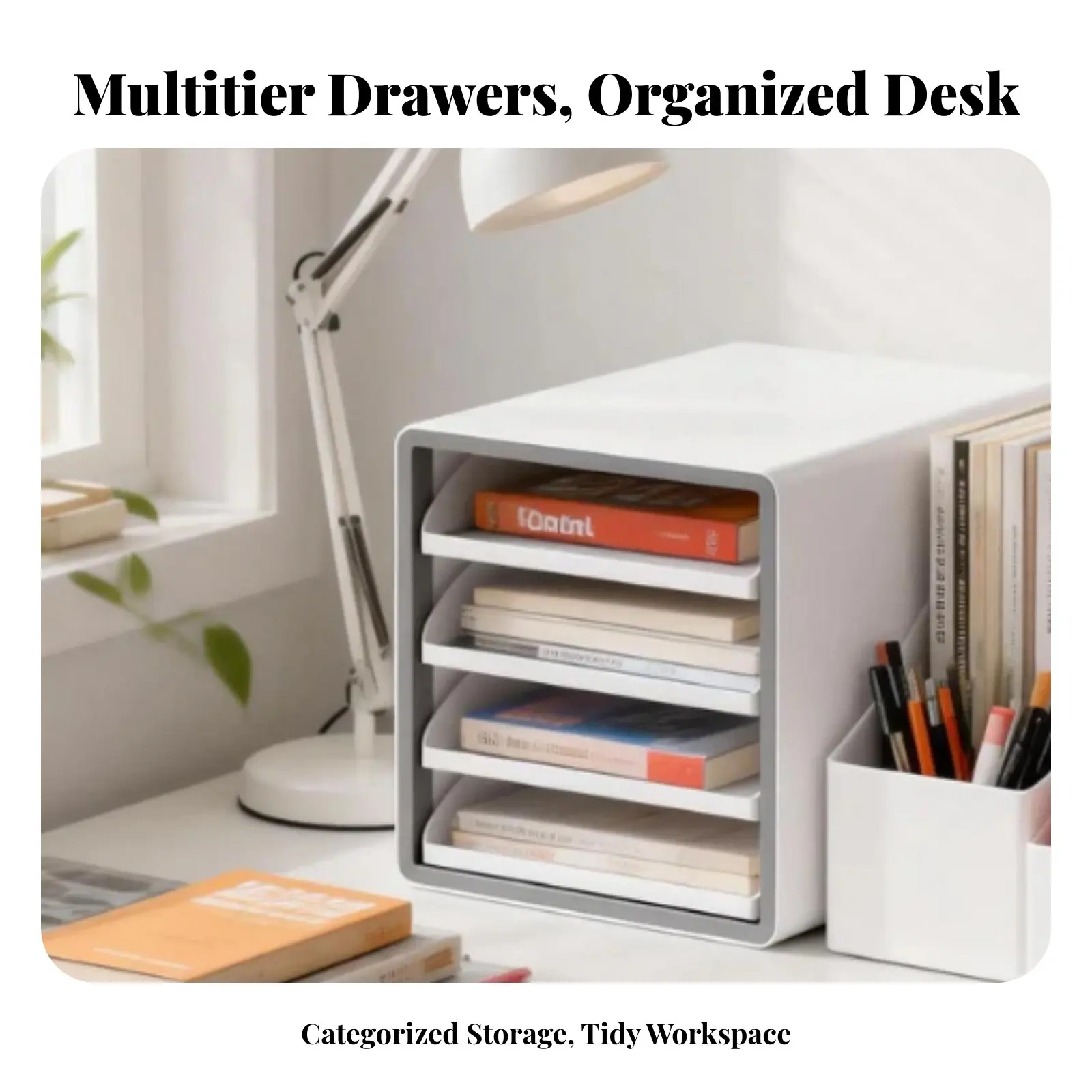 Desktop Drawer Cabinet A4-Sized Size Compatible Stackable Transparent Document Box Space-Saving Multi-Purpose for Students
Desktop Drawer Cabinet A4-Sized Size Compatible Stackable Transparent Document Box Space-Saving Multi-Purpose for Students