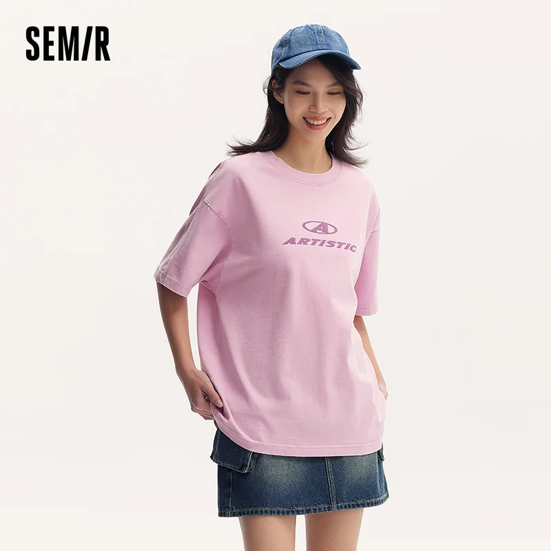 Semir футболка с коротким рукавом женская средней длины стиль оверсайз лето 2024, новая версия потертая одежда с надписями
Semir футболка с коротким рукавом женская средней длины стиль оверсайз лето 2024, новая версия потертая одежда с надписями