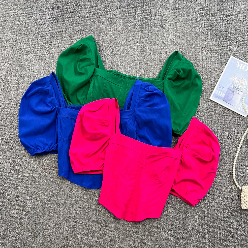 Summer 2025 Women's Korean Sle Retro Bubble Sve Square Collar Slim Fit ort irt Faionable Ele Top
Summer 2025 Women's Korean Sle Retro Bubble Sve Square Collar Slim Fit ort irt Faionable Ele Top